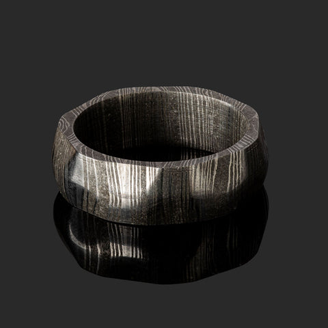 Damascus Steel Ring - Classic