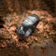 Great Christmas Presents - Damascus Steel Ring - Classic