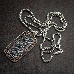 Groomsmen present - God of the Wild - Dog Tag Pendant