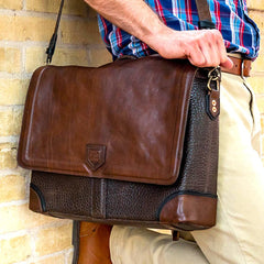 Theodore Leather Messenger Bag