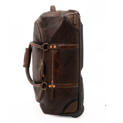 Theodore Leather Rolling Carry-On Duffle Bag