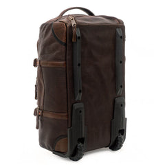 Theodore Leather Rolling Carry-On Duffle Bag