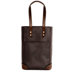 Theodore Leather Two Bottle Wine Tote Carrier