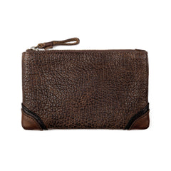 Theodore Leather Zippered Pouch