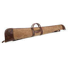 White Wing Waxed Canvas Hunting Shotgun Case-Bags > Hunting & Outdoor > Waxed Canvas-Smoke-Brown-Mission Mercantile Leather Goods