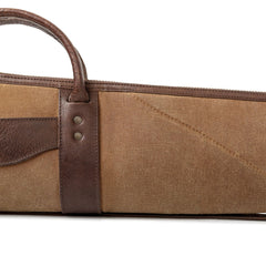 White Wing Waxed Canvas Hunting Shotgun Case-Bags > Hunting & Outdoor > Waxed Canvas-Smoke-Brown-Mission Mercantile Leather Goods