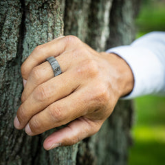 Vintage gifts - Damascus Steel Ring - Rock Formation
