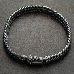 Christmas gift for him - Ropan Rhodium Bracelet