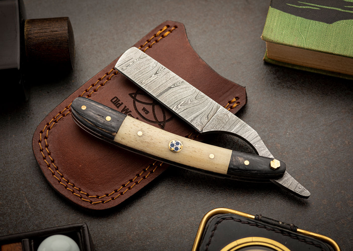 Straight Up Razor - Damascus Razor | Unique Christmas Gift for Dad ...