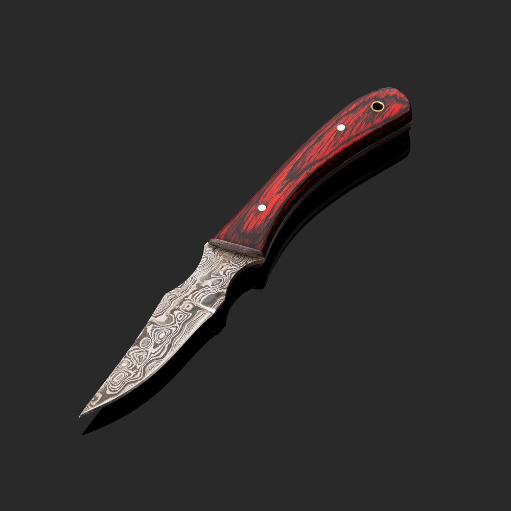 Swept Away Utility - Damascus Knife(Red)