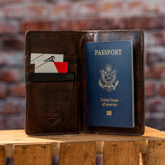 Theodore Leather Passport Wallet